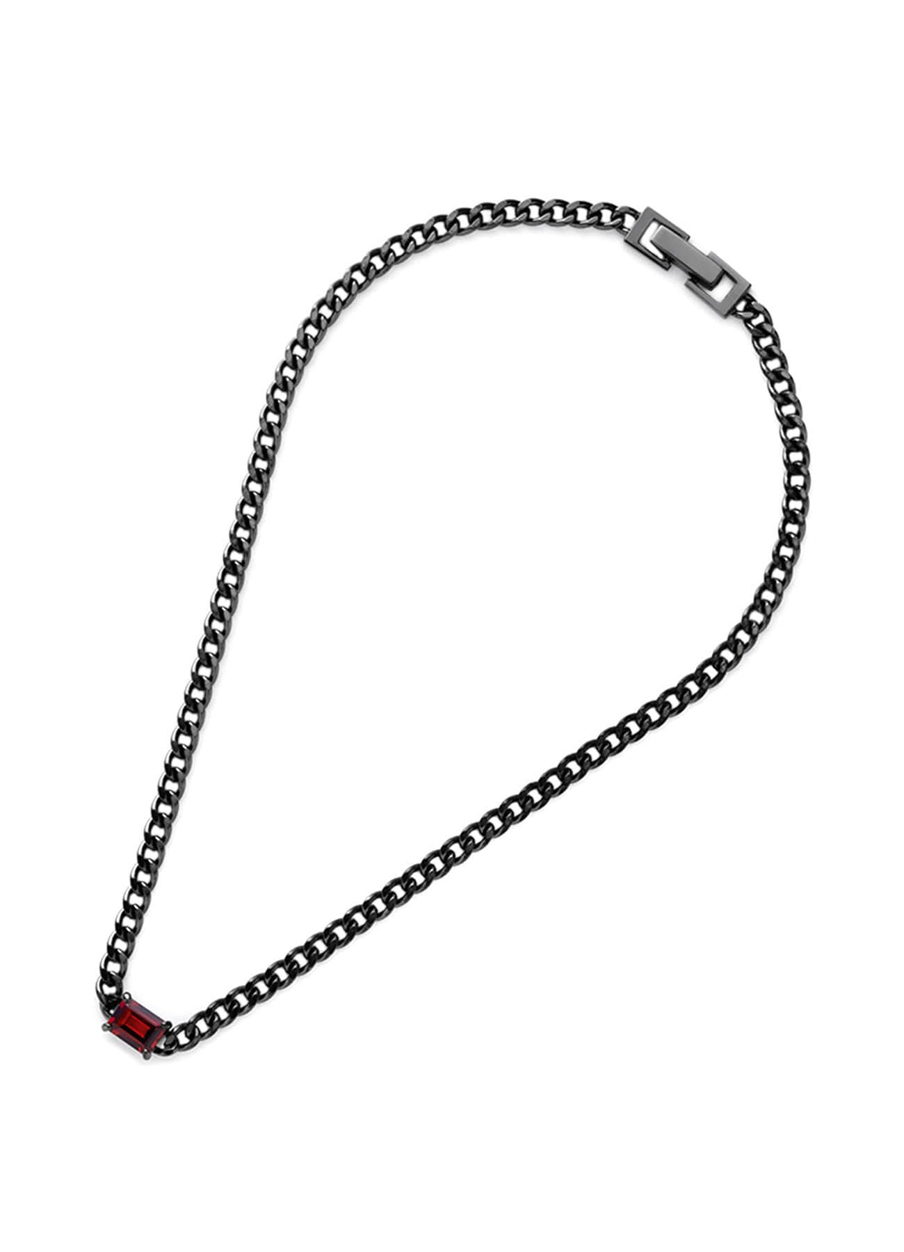 SILVER/GARNET INCOMPLETE NECKLACE GR