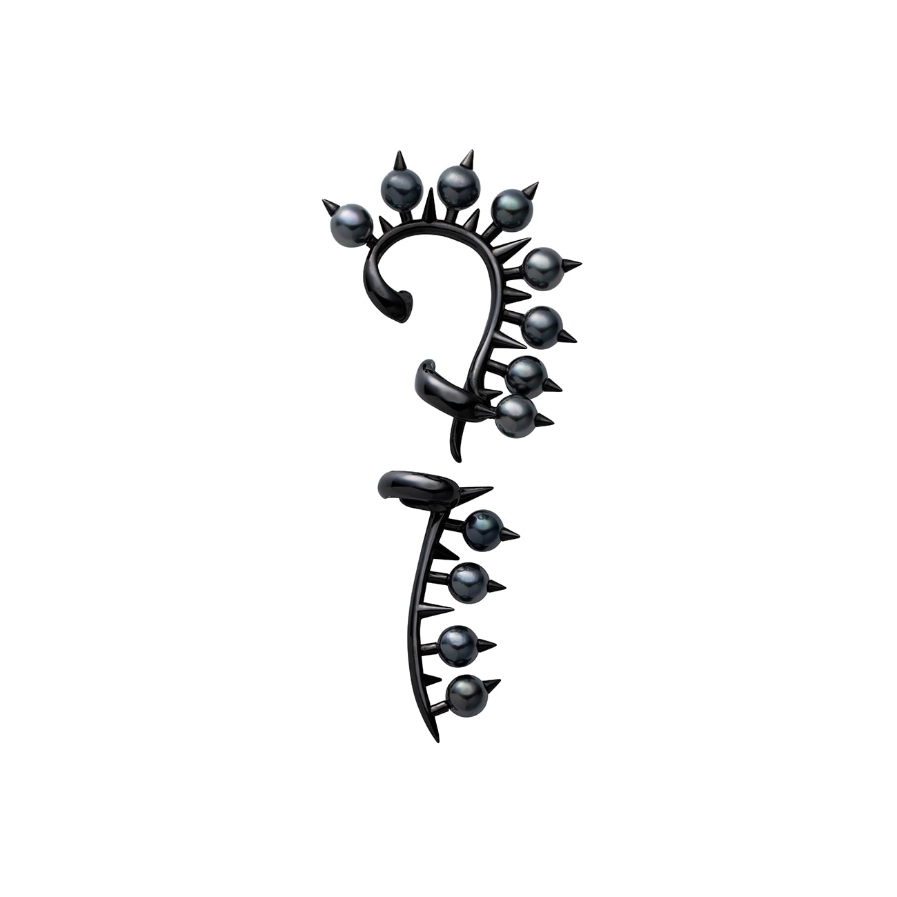 BKRh/BKPEARL SPIKE PEARL EAR CUFF